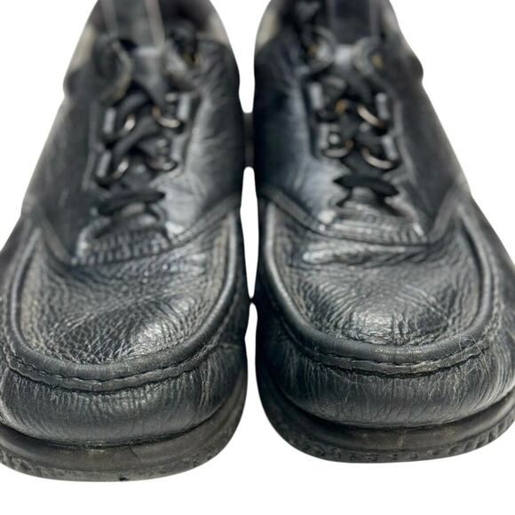 SAS PATHFINDER Handcrafted Black Pebbled Leather Moc Toe Shoes Men's US 12 M - Picture 5 of 12